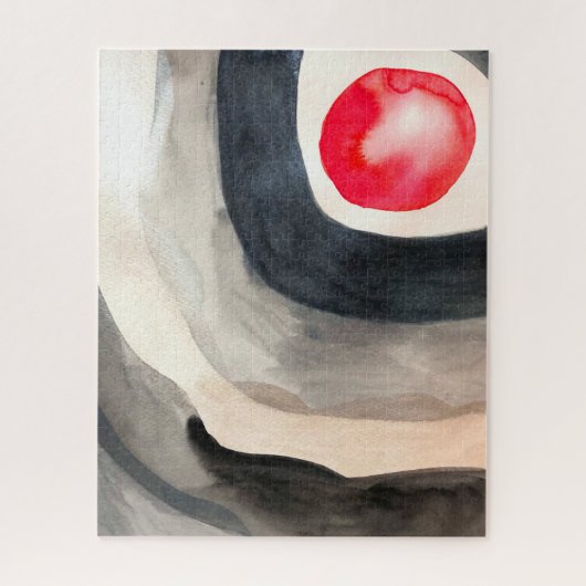 太陽の灰色と黒の抽象芸術アーモダント ジグソーパズル (縦)