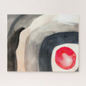 太陽の灰色と黒の抽象芸術アーモダント ジグソーパズル (横)