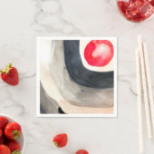 太陽の灰色と黒の抽象芸術アーモダント スタンダードカクテルナプキン (インサイチュ)