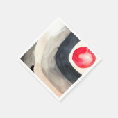 太陽の灰色と黒の抽象芸術アーモダント スタンダードカクテルナプキン (角)