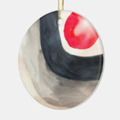 太陽の灰色と黒の抽象芸術アーモダント セラミックオーナメント (左)