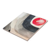 太陽の灰色と黒の抽象芸術アーモダント タイル (側面)