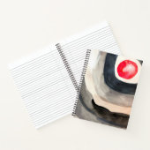 太陽の灰色と黒の抽象芸術アーモダント ノートブック (内部)