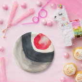 太陽の灰色と黒の抽象芸術アーモダント ペーパープレート (パーティー)