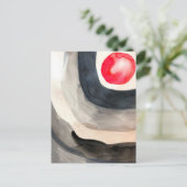 太陽の灰色と黒の抽象芸術アーモダント ポストカード (スタンド正面)