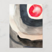 太陽の灰色と黒の抽象芸術アーモダント ポストカード (正面)