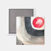 太陽の灰色と黒の抽象芸術アーモダント マグネット (正面/裏面)