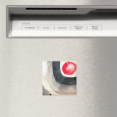 太陽の灰色と黒の抽象芸術アーモダント マグネット (インサイチュ (食洗機))