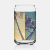 太陽の牧歌的なビーチ結婚式で愛は眼鏡 ガラス缶 (右)