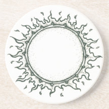 太陽の白黒スケッチのまわり