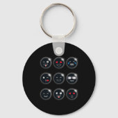 太陽の皆既食04.08.2024顔間抜けおもしろい少年 キーホルダー (裏面)