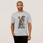 太陽の目 - 砂漠の永遠の隼 Tシャツ (正面フル)