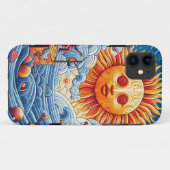 太陽の祝福を受けたオーシャンジャム：鮮やかな音楽フェスティバルのアート Case-Mate iPhoneケース (裏面(横))