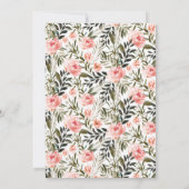 太陽の祝福を受けた夏の花のベイビーシャワービンゴ 招待状 (裏面)