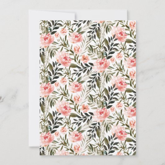 太陽の祝福を受けた夏の花のベイビーシャワービンゴ 招待状 (裏面)