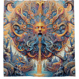 太陽の神々がシャワーを浴びるカーテン シャワーカーテン