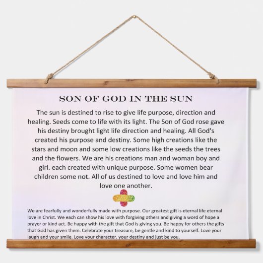 太陽の神の息子の壁アート 吊り下げ型タペストリー (正面)