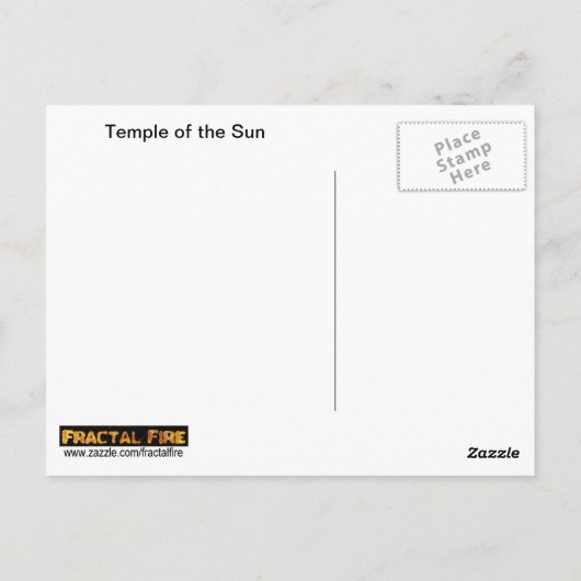 太陽の神殿 ポストカード (裏面)