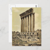 太陽の神殿、側面図、バアルベク、聖地 ポストカード (正面/裏面)