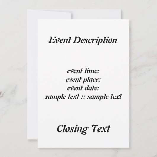 太陽の神殿 招待状 (裏面)