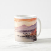 太陽の秋の墨絵 コーヒーマグカップ (正面右)