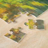 太陽の秋絵画の水色 ジグソーパズル (側面)