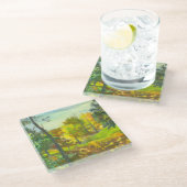 太陽の秋 ガラスコースター (アングル)