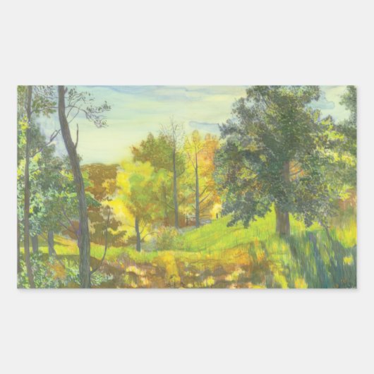 太陽の秋 長方形シール (正面)