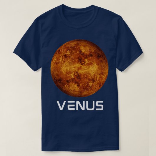 太陽の第2惑星金星宇宙空間 Tシャツ (デザイン正面)