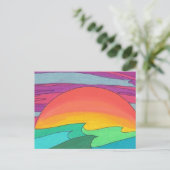 太陽の筋の付いた空 ポストカード (スタンド正面)