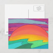 太陽の筋の付いた空 ポストカード (正面/裏面)