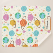 太陽の系惑星宇宙ベビーパーソナライズされた シェルパブランケット (正面(横))