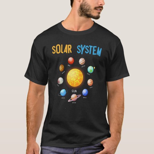 太陽の系惑星宇宙学 Tシャツ (正面)