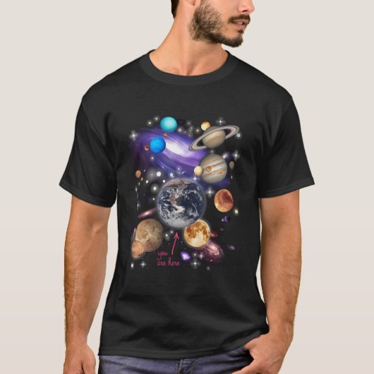 太陽の系惑星宇宙 Tシャツ (正面)