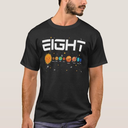 太陽の系惑星8 8歳8歳の誕生日 Tシャツ (正面)