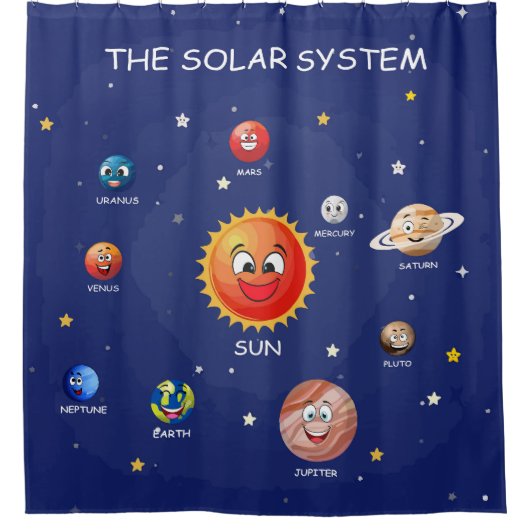 太陽の系惑星 シャワーカーテン (正面)