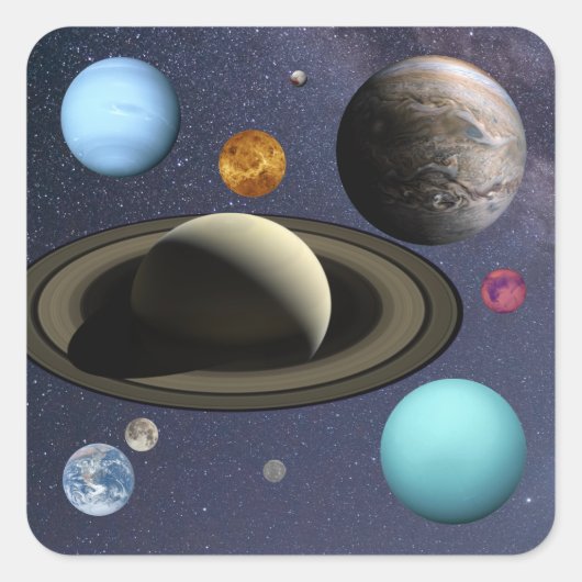 太陽の系惑星 スクエアシール (正面)