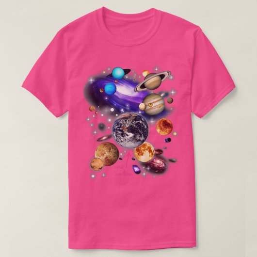 太陽の系惑星 Tシャツ (デザイン正面)