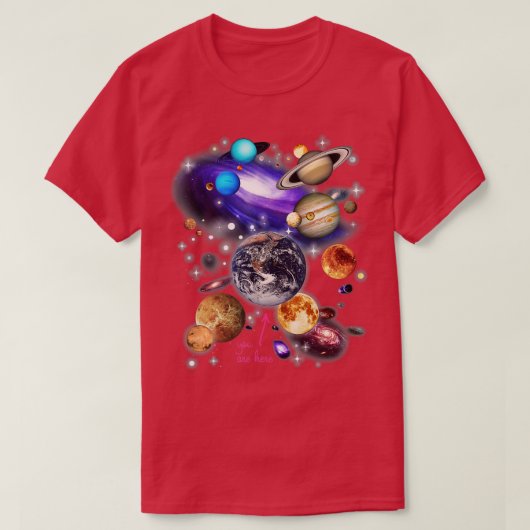 太陽の系惑星 Tシャツ (デザイン正面)