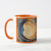 太陽の至GPS座標カラフル太陽ムーン マグカップ (左)