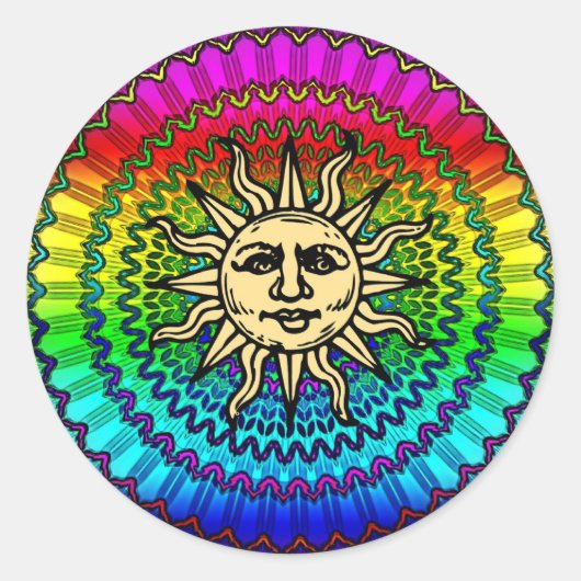 太陽の色の神 ラウンドシール (正面)