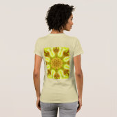 太陽の葉の精神を表現した抽象的なパターン Tシャツ (裏面フル)