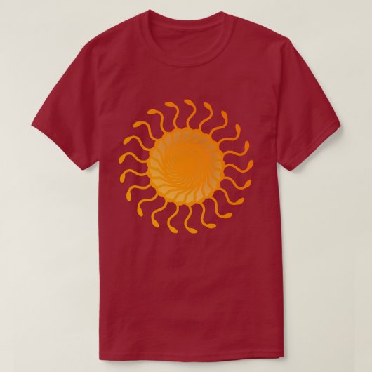 太陽の装飾デザイン Tシャツ (デザイン正面)