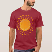 太陽の装飾デザイン Tシャツ (正面)