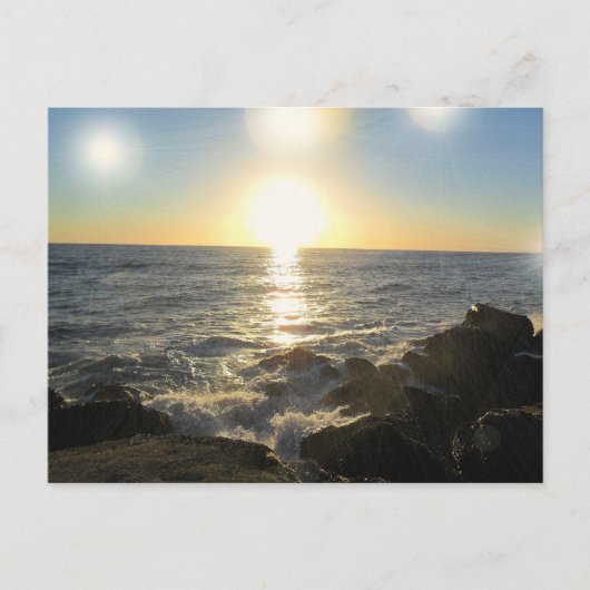 太陽の設定 ポストカード (正面)
