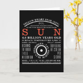 太陽の詳細な天文学シンボル カード (黄色い花)