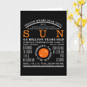 太陽の詳細な天文学 カード (黄色い花)