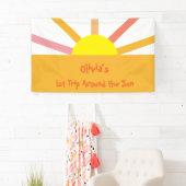 太陽の誕生日のまわりにバナーの最初の旅行 横断幕 (インサイチュ)