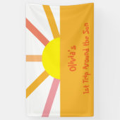 太陽の誕生日のまわりにバナーの最初の旅行 横断幕 (縦)