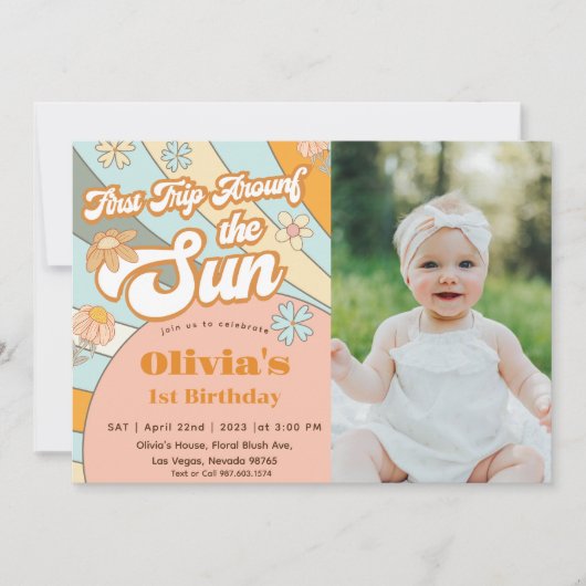 太陽の誕生日のまわりに日照最初の旅 招待状 (正面)